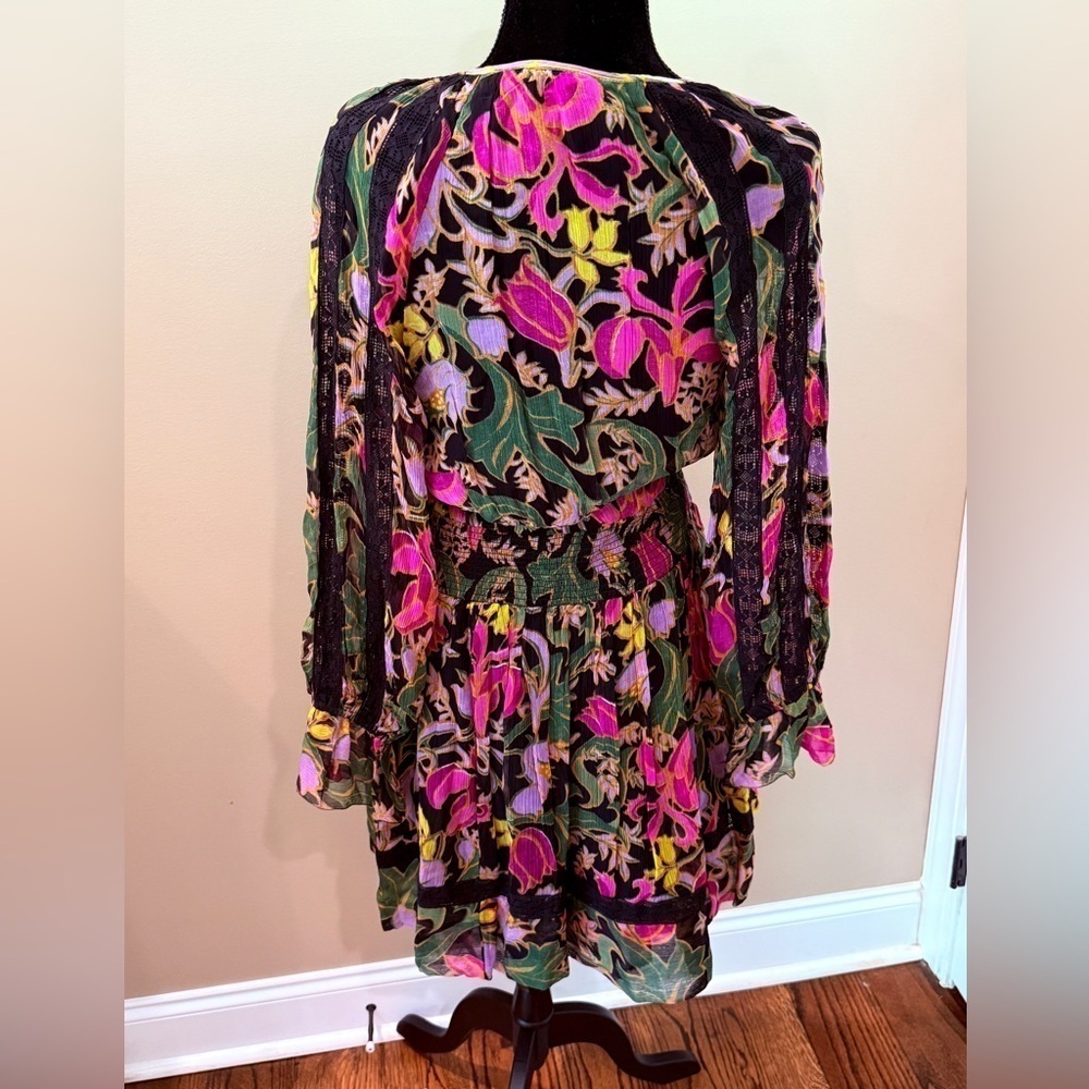 Women’s ANTHROPOLOGIE Genevieve lace floral mini dress- Size Small - Picture 5 of 8